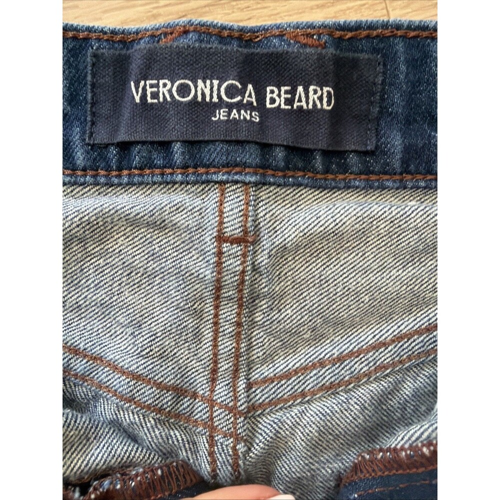Veronica Beard Taylor Relaxed Wide Leg High Rise Jeans 28 Raw Hem - Picture 6 of 9